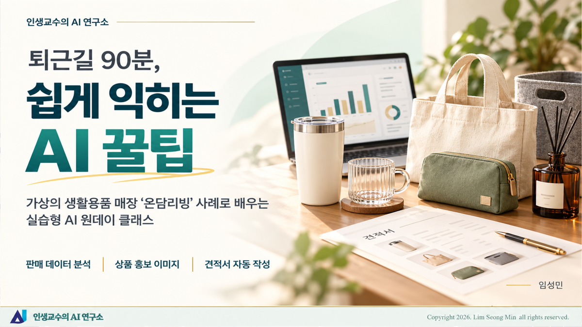 퇴근길 90분, 쉽게 익히는 AI 꿀팁 강의 자료